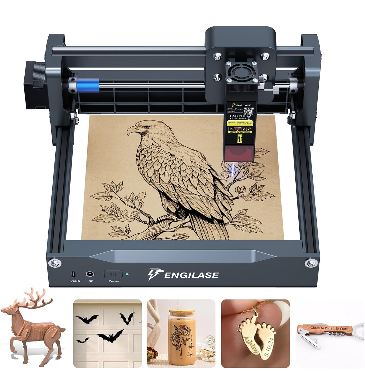 Engilase F1 3.5W Mini Portable Laser Engraver | Beginner Friendly